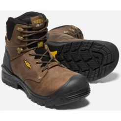 KEEN Utility Men's Independence 6" WP Carbon FT Work Boot - Brown- 1026487 -Rocky Store 1026487 PPS PDP