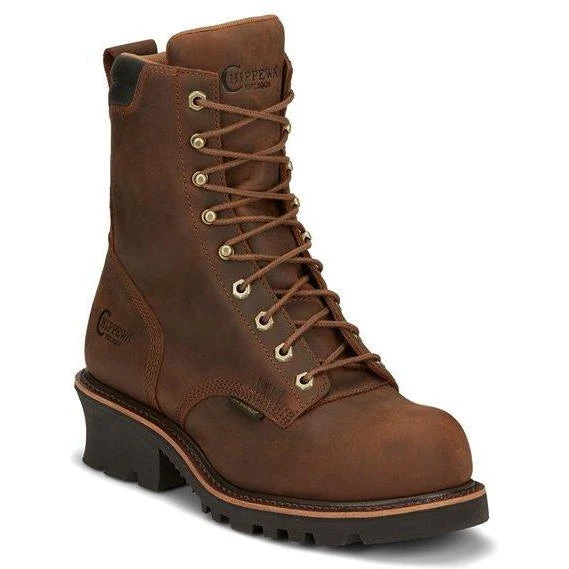 Chippewa Men's Valdor 8" Comp Toe WP Logger Work Boot - Tan - 73236 3 Chippewa Men's Valdor 8" Comp Toe WP Logger Work Boot - Tan - 73236