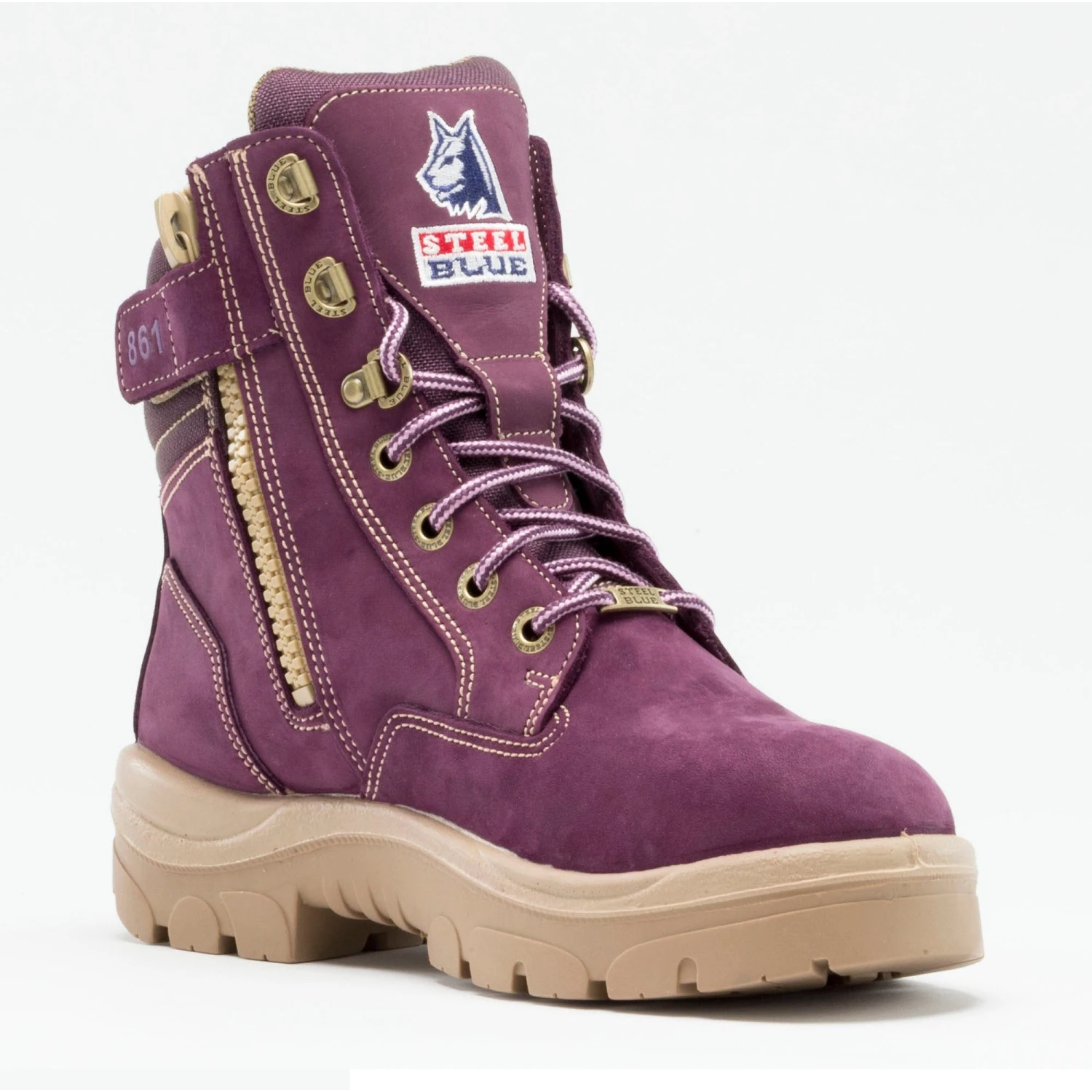 Steel Blue Women's Southern Cross Side Zip Steel Toe Work Boot - Purple - 892861 3 Steel Blue Women's Southern Cross Side Zip Steel Toe Work Boot - Purple - 892861