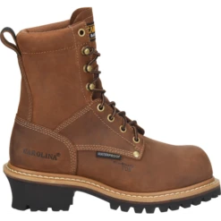 Carolina Women's Elm 8" Comp Toe WP Slip Resist Work Boot -Brown- CA1435