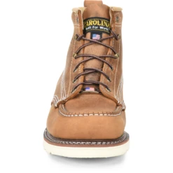 Carolina Men's AMP USA Made 6" Moc Toe Wedge Work Boot Brown - CA7011 -Rocky Store CA7011 5