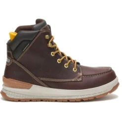 Cat Men's Impact Soft Toe WP Slip Resist Work Boot -Friar Brown- P51076 -Rocky Store CATM P51076 121621 F22 000