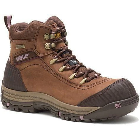 CAT Women's Ally 6” Comp Toe WP Imported Work Boot - Brown - P90760 3 CAT Women's Ally 6” Comp Toe WP Imported Work Boot - Brown - P90760