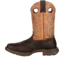 Durango Men's Rebel 11" Steel Toe WP Western Boot- Brown/Tan- DB019 -Rocky Store DB019 instep profile