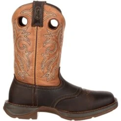 Durango Men's Rebel 11" Steel Toe WP Western Boot- Brown/Tan- DB019 -Rocky Store DB019 profile