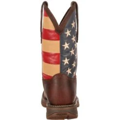Durango Men's Rebel 11" Steel Toe Western Flag Boot - Brown - DB020 -Rocky Store DB020 back