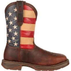 Durango Men's Rebel 11" Steel Toe Western Flag Boot - Brown - DB020 -Rocky Store DB020 profile