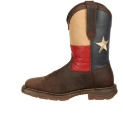 Durango Men's Rebel Steel Toe Western Flag Boot - Brown - DB021 -Rocky Store DB021 instep profile