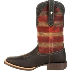 Durango Men's Rebel Pro Vintage Flag 12" Sqr Toe Western Boot - DDB0303 -Rocky Store DDB0303 instep profile