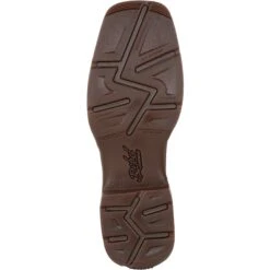 Durango Men's Rebel Army Green USA Print 12" Square Toe Western Boot -Rocky Store DDB0313 outsole