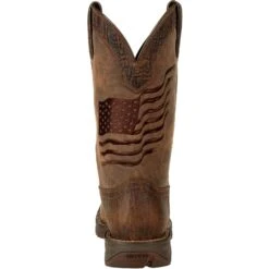 Durango Men's Rebel Distressed Flag Embroidery 12" Sqr Toe Western Boot 12 Durango Men's Rebel Distressed Flag Embroidery 12" Sqr Toe Western Boot -Rocky Store DDB0314 back