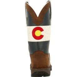 Durango Men's Rebel™ 11" Square Toe Pull-On Western Boot Brown DDB0346 -Rocky Store DDB0346 back