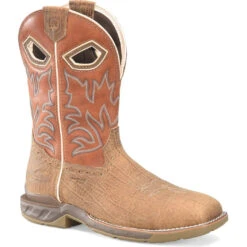 Double H Men's Phantom 11" WD SQ Comp Toe Roper Work Boot -Brown- DH5377