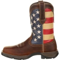 Durango Women's Lady Rebel 10" Steel Toe Patriotic Flag Work Boot -Rocky Store DRD0234 instep profile