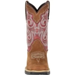 Durango Women's Lady Rebel 10" Sqr Toe Western Boot- Rusty Red- DRD0349 -Rocky Store DRD0349 front