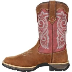 Durango Women's Lady Rebel 10" Sqr Toe Western Boot- Rusty Red- DRD0349 -Rocky Store DRD0349 instep profile