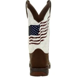 Durango Women's Lady Rebel Distressed Flag 11" Square Toe Western Boot DRD0394 -Rocky Store DRD0394 back