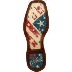Durango Women's Lady Rebel Distressed Flag 11" Square Toe Western Boot DRD0394 -Rocky Store DRD0394 outsole