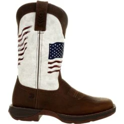 Durango Women's Lady Rebel Distressed Flag 11" Square Toe Western Boot DRD0394 -Rocky Store DRD0394 profile
