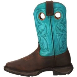 Durango Women's Lady Rebel 10" Steel Toe Western Boot- Brown - DWRD022 -Rocky Store DWRD022 instep profile