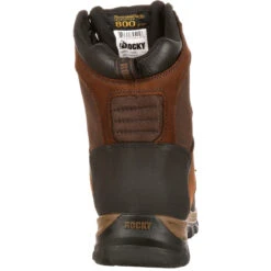 Rocky Men's Core 8" WP 800G Ins Outdoor Boot - Brown - FQ0004753 -Rocky Store FQ0004753 back