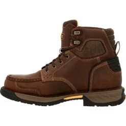 Georgia Men's Athens 360 5" Soft Toe WP Work Boot - Brown - GB00439 -Rocky Store GB00439 instep profile