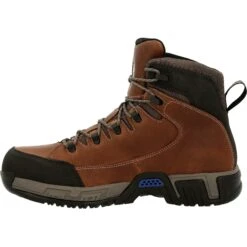 Michelin Men's HydroEdge 6" Alloy Toe WP PR Work Boot - Brown- MIC0006 12 Michelin Men's HydroEdge 6" Alloy Toe WP PR Work Boot - Brown- MIC0006 -Rocky Store MIC0006 instep profile