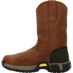 Michelin Men's HydroEdge 11" Alloy Toe WP Metguard Work Boot- Black- MIC0007 12 Michelin Men's HydroEdge 11" Alloy Toe WP Metguard Work Boot- Black- MIC0007 -Rocky Store MIC0007 instep profile