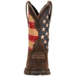 Durango Women's Lady Rebel Patriotic 10" Square Toe Western Flag Boot RD4414 -Rocky Store RD4414 front