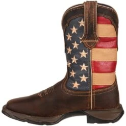 Durango Women's Lady Rebel Patriotic 10" Square Toe Western Flag Boot RD4414 -Rocky Store RD4414 instep profile