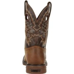 Rocky Men's Original Ride FLX 11" Sqr Toe WP Western Work Boot- RKW0336 -Rocky Store RKW0336 back
