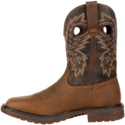 Rocky Men's Original Ride FLX 11" Sqr Toe WP Western Work Boot- RKW0336 -Rocky Store RKW0336 instep profile