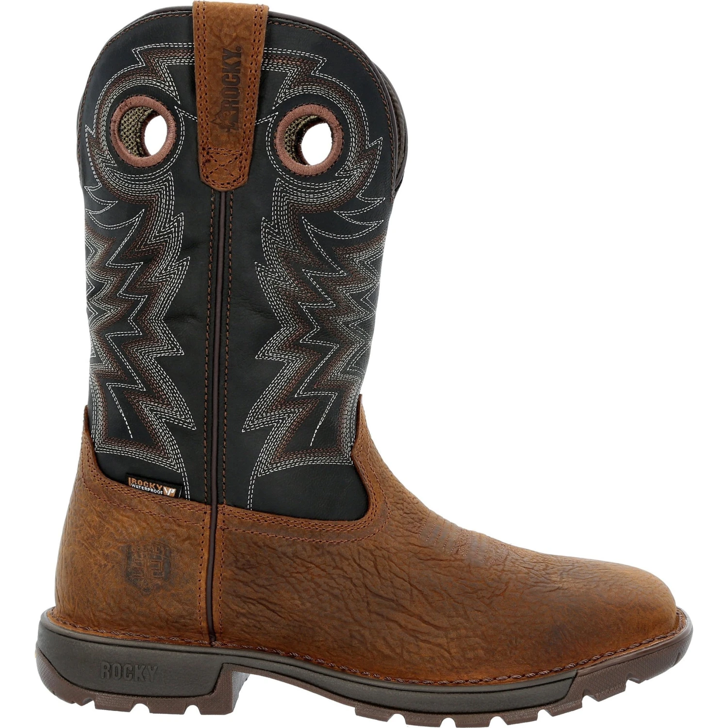 Rocky Men's Legacy 32 11" Steel Toe WP Western Work Boot- Brown- RKW0356 4 Rocky Men's Legacy 32 11" Steel Toe WP Western Work Boot- Brown- RKW0356 - Image 2