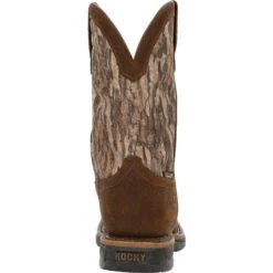 Rocky Men's Long Range 11" Square Toe WP Western Work Boot - RKW0358 11 Rocky Men's Long Range 11" Square Toe WP Western Work Boot - RKW0358 -Rocky Store RKW0358 back