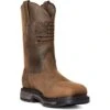 Ariat Men's WorkHog XT Carbon Toe WP Work Boot - Brown - 10036002 -Rocky Store S21 MNS WORK 10036002 medial