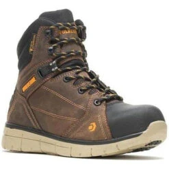 Wolverine Men's Rigger EPX 6" Safety Toe WP Wedge Work Boot Brown - W10797