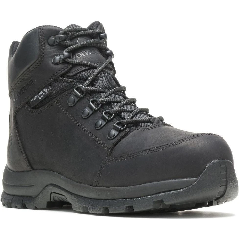 Wolverine Men's Grayson Mid Steel Toe WP Work Boot - Black - W211042 3 Wolverine Men's Grayson Mid Steel Toe WP Work Boot - Black - W211042