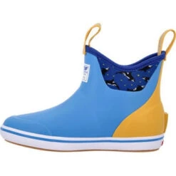 Xtratuf Women's Salmon Sisters 6" WP Ankle Deck Boot - Blue - XWAB2SS -Rocky Store XWAB2SS 5 LARGE 215dd617 a19c 413f bbe5 5615ca36a9ff
