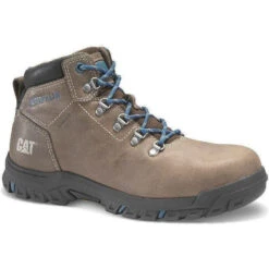 CAT Womens Mae Steel Toe Waterproof Work Shoe - Brown - P91012