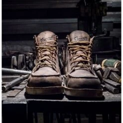 Danner Men's Bull Run USA Made 6" Moc Toe Wedge Work Boot - Brown - 15563 -Rocky Store danner mens bull run usa made 6 moc toe work boot brown 15563 11