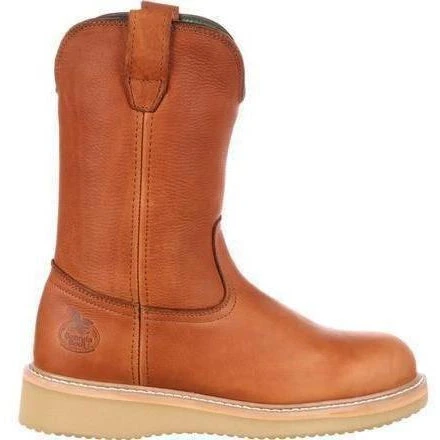 Georgia Men's Wedge Wellington Work Boot - Brown - G5153 4 Georgia Men's Wedge Wellington Work Boot - Brown - G5153 - Image 2