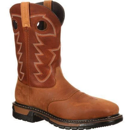 Rocky Men's Original Ride Steel Toe WP Western Boot- Brown- RKYW041 3 Rocky Men's Original Ride Steel Toe WP Western Boot- Brown- RKYW041