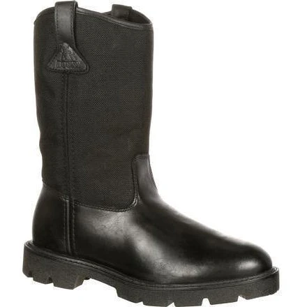 Rocky Men's Warden Pull-On Wellington Duty Boot - Black - FQ0006300 3 Rocky Men's Warden Pull-On Wellington Duty Boot - Black - FQ0006300