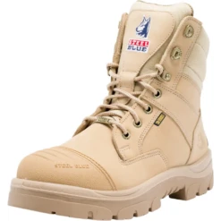 Steel Blue Men's Southern Cross 6" Side Zip WP Steel Toe Work Boot - Sand - 812961 -Rocky Store sz 3